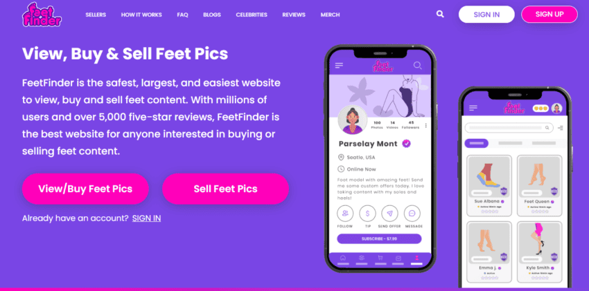FeetFinder. FeetFinder make money selling feet pics online.