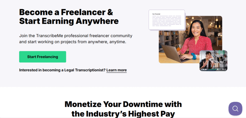TranscribeMe! Transcribeme! Work online as a transcriptionist.