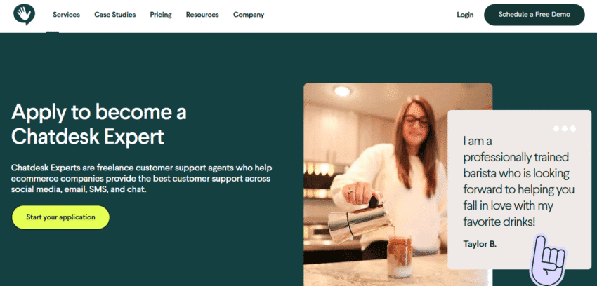 Apply to become a Chatdesk expert.